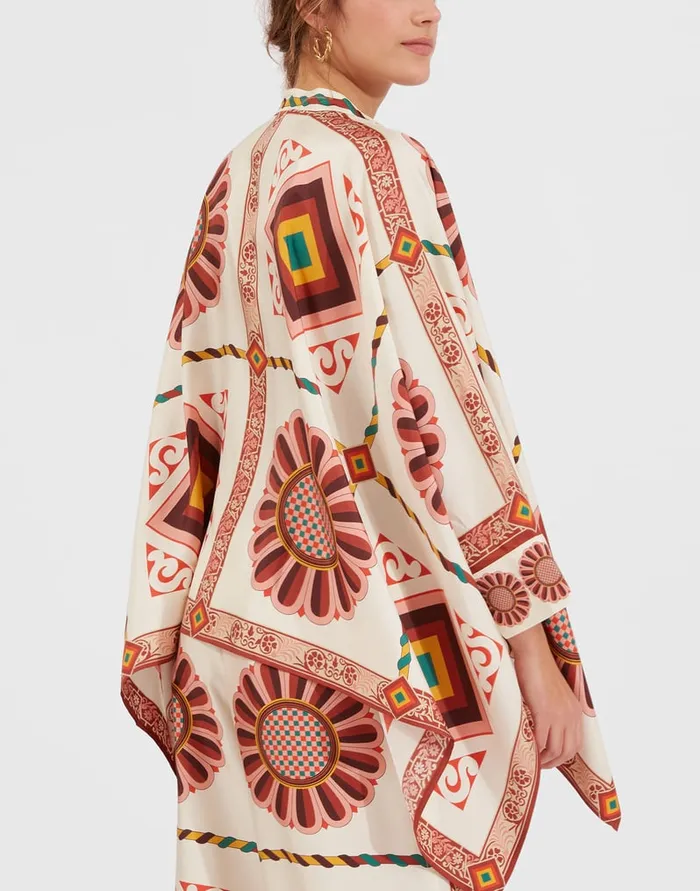 La Doublej Foulard Shirt Macro Tiles Place In Twill Silk Women Party Dressing