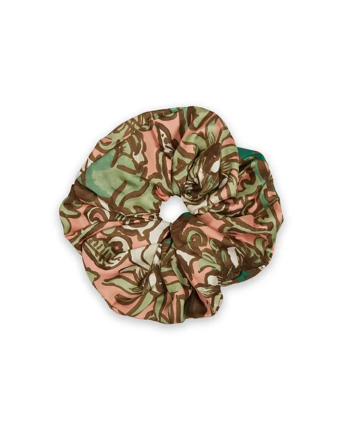 La Doublej Giga Scrunchie Anemone Pink In Twill Silk Women Hair Accessories