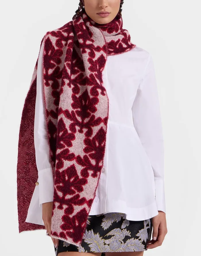 La Doublej HalfLight Scarf Herald Cream In Light Mohair Women Foulards and Scarves La Doublej HalfLight Scarf Herald Cream In Light Mohair Women Foulards and Scarves