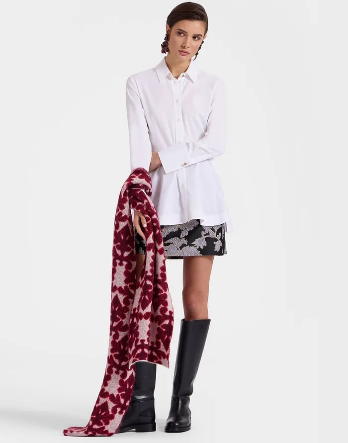 La Doublej HalfLight Scarf Herald Cream In Light Mohair Women Foulards and Scarves
