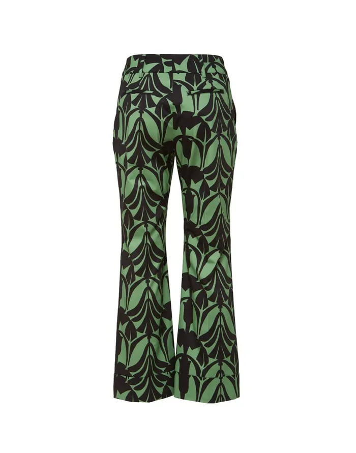 La Doublej Hendrix Pants Papyrus Green In Heavy Stretch Cotton Women Shorts and Pants