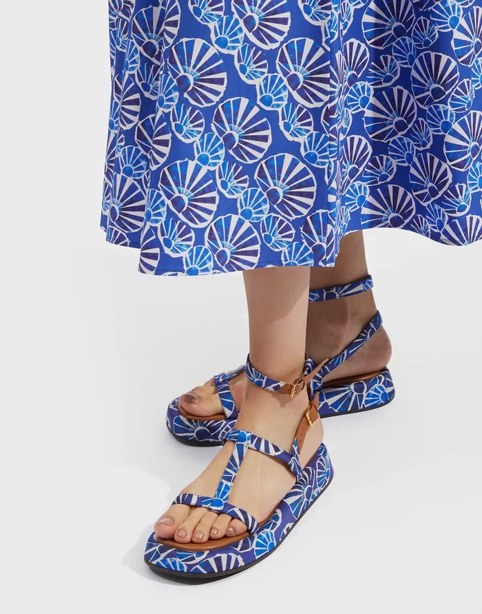 La Doublej Jazzy Sandals Conchiglie In Twill Women Shoes