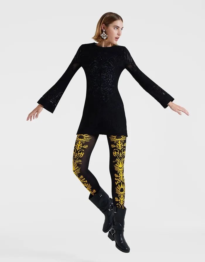 La Doublej Lacey Mini Supreme Swing Dress Solid Black In Embroidered Cotton Women Dresses La Doublej Lacey Mini Supreme Swing Dress Solid Black In Embroidered Cotton Women Dresses