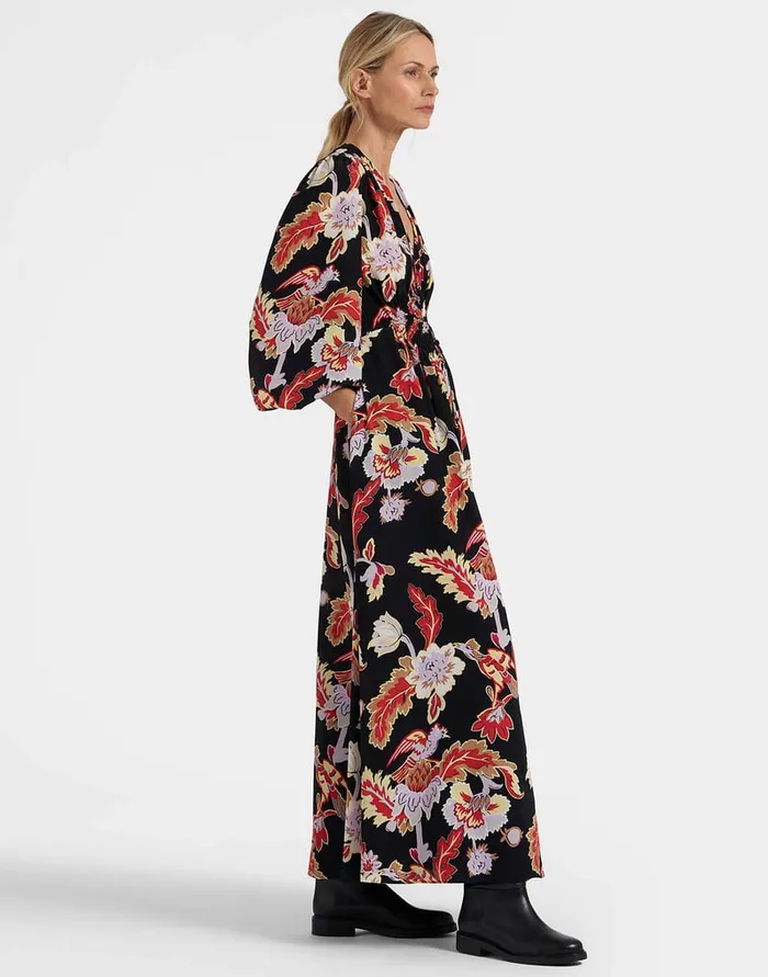 La Doublej Long Camerino Dress Lark Black In Crepe De Chine Silk Women Dresses La Doublej Long Camerino Dress Lark Black In Crepe De Chine Silk Women Dresses