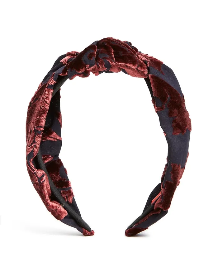 La Doublej Love Knot Headband Cherubs Blue In Devor Velvet Women Hair Accessories