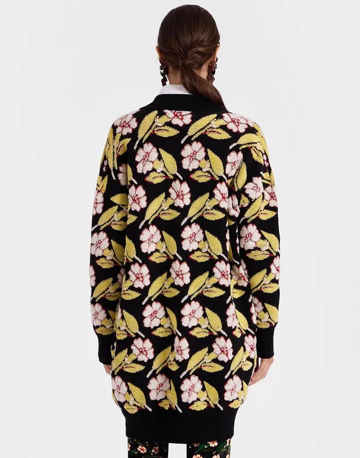 La Doublej Mayfair Cardigan Mayfair Black In Jacquard Women Knitwear