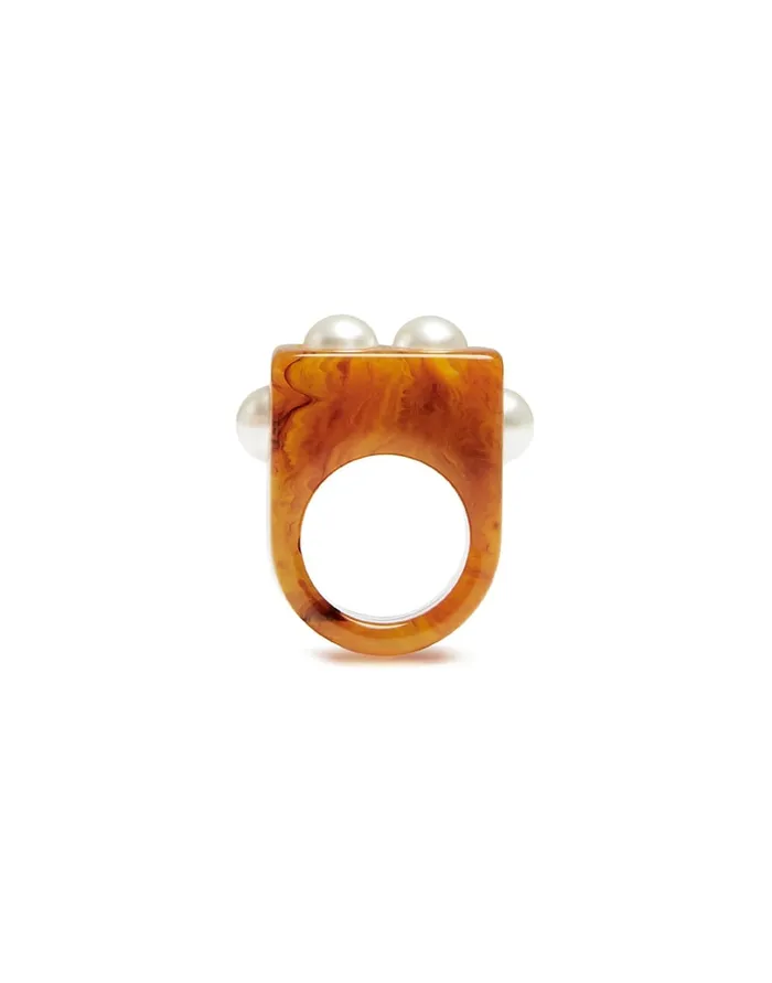 La Doublej Nefertiti Ring Solid Rust In Acrylic Resin Women Jewelry