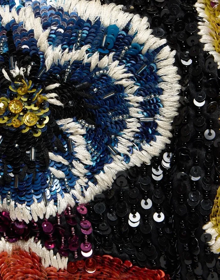 La Doublej Palazzo Mini Bag Pansy Multicolor In Paillettes Women Bags and Pochettes