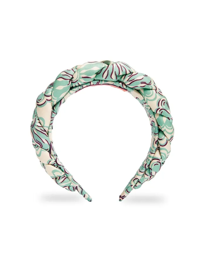 La Doublej Rapunzel Headband Fans Mint In Twill Women Hair Accessories