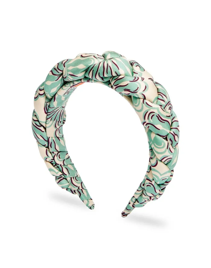 La Doublej Rapunzel Headband Fans Mint In Twill Women Hair Accessories