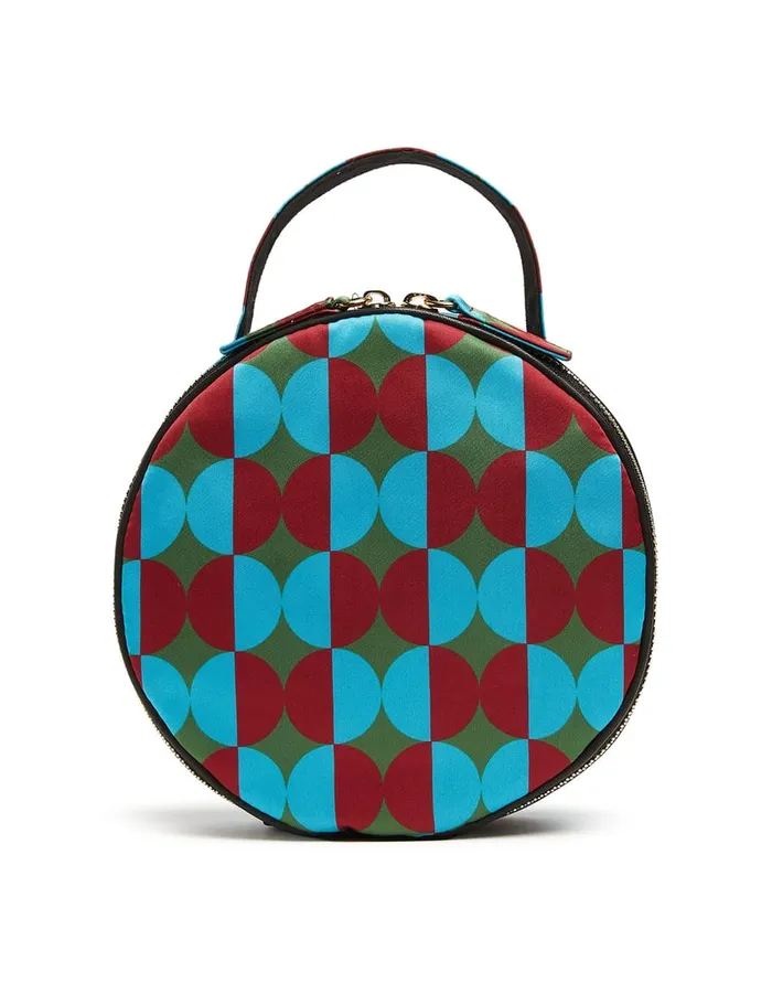 La Doublej Round Pochette Mezzaluna Green In Duchesse Women Bags and Pochettes La Doublej Round Pochette Mezzaluna Green In Duchesse Women Bags and Pochettes