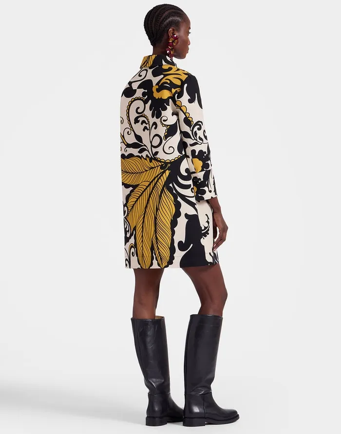 La Doublej Short Artemis Dress Marea Black and White In Cady Wool Women Dresses