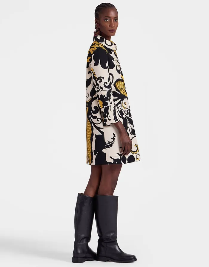 La Doublej Short Artemis Dress Marea Black and White In Cady Wool Women Dresses