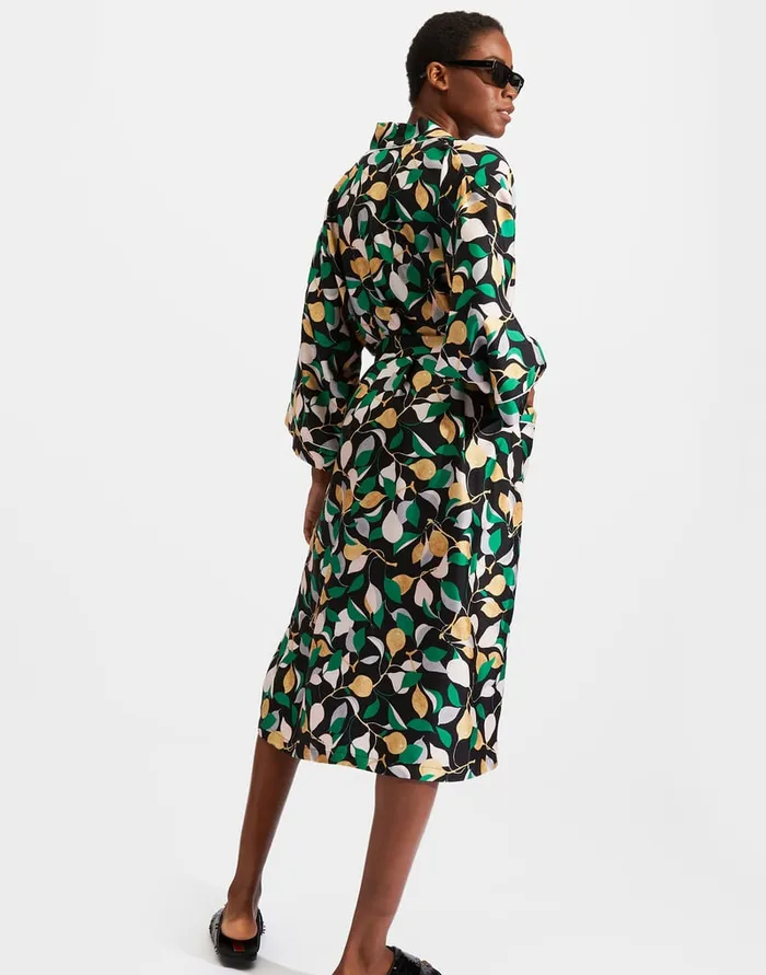 La Doublej Silk Robe Orchard In Twill Silk Women Loungewear