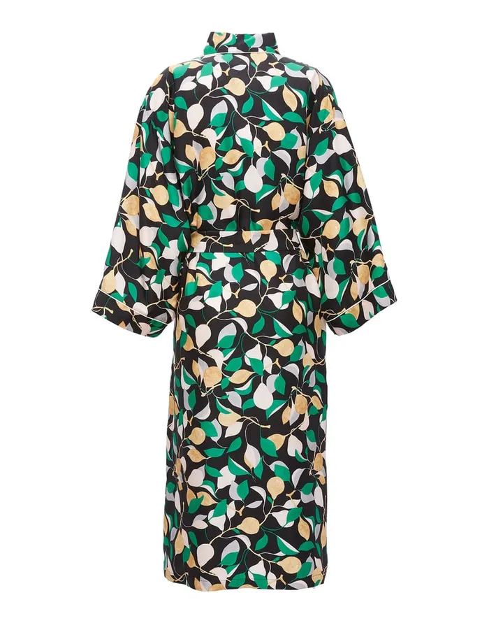 La Doublej Silk Robe Orchard In Twill Silk Women Loungewear