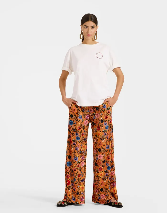 La Doublej Sisterhood Tee Solid Print In Jersey Loira Women TShirts and Sweatshirts