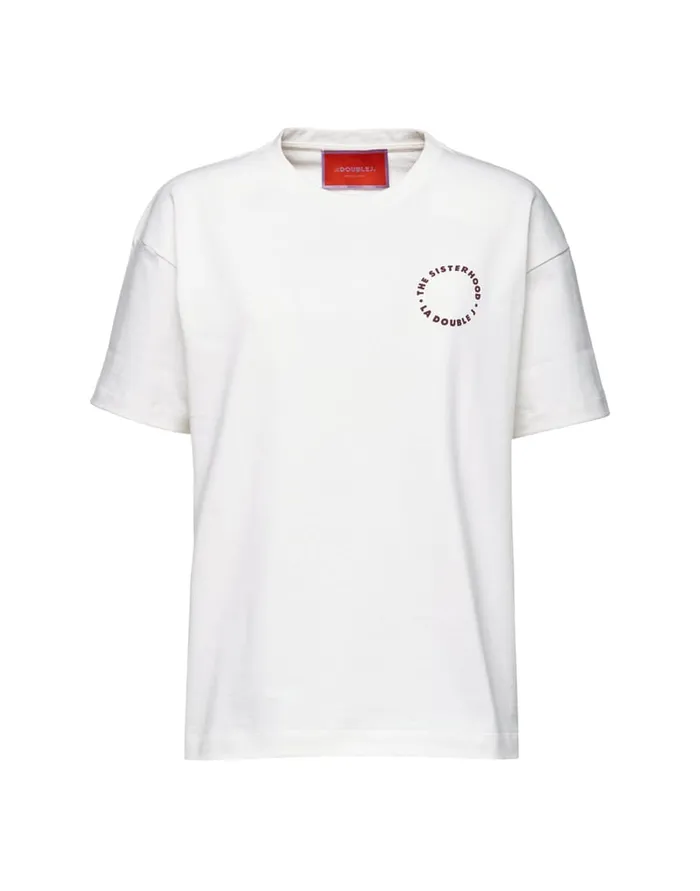 La Doublej Sisterhood Tee Solid Print In Jersey Loira Women TShirts and Sweatshirts