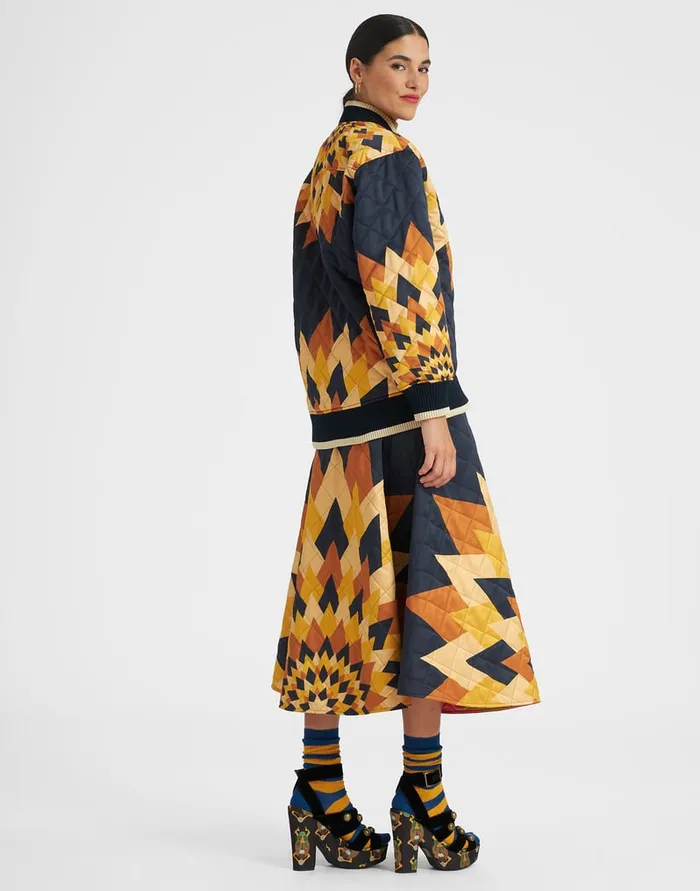 La Doublej Suki Jacket Egyptian Sun Place Gold In Quilted Twill Women Outerwear La Doublej Suki Jacket Egyptian Sun Place Gold In Quilted Twill Women Outerwear
