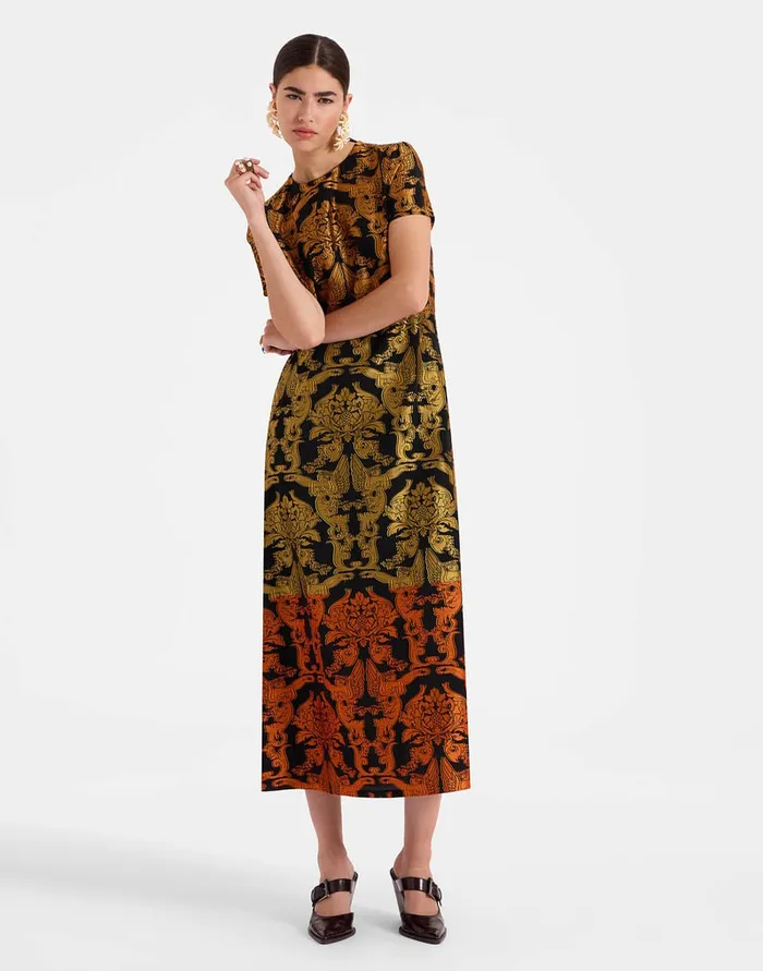La Doublej Super Swing Dress Cherubs Multicolor In Fil Coup Women Party Dressing La Doublej Super Swing Dress Cherubs Multicolor In Fil Coup Women Party Dressing