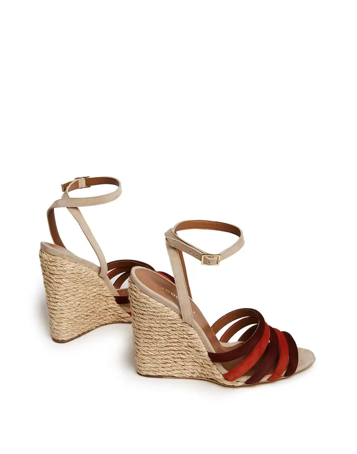 La Doublej Tones Wedge Paglia Multicolor Ecru039 In Raffia Women Shoes