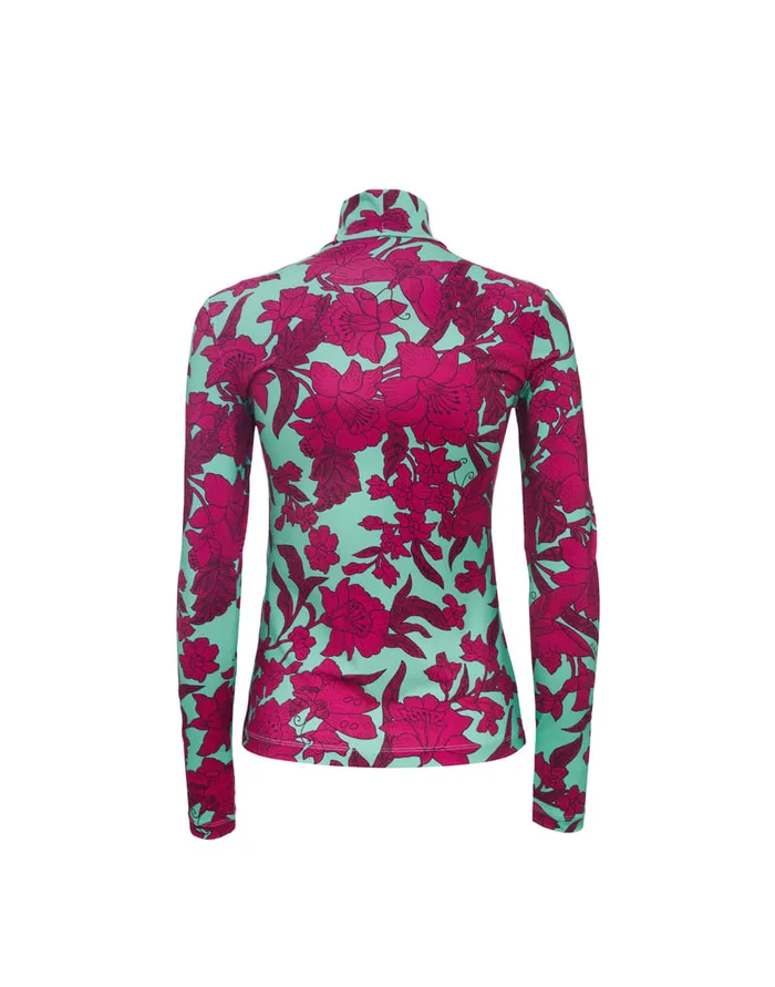 La Doublej Turtleneck Lilium Purple In Skinny Jersey Women Loungewear