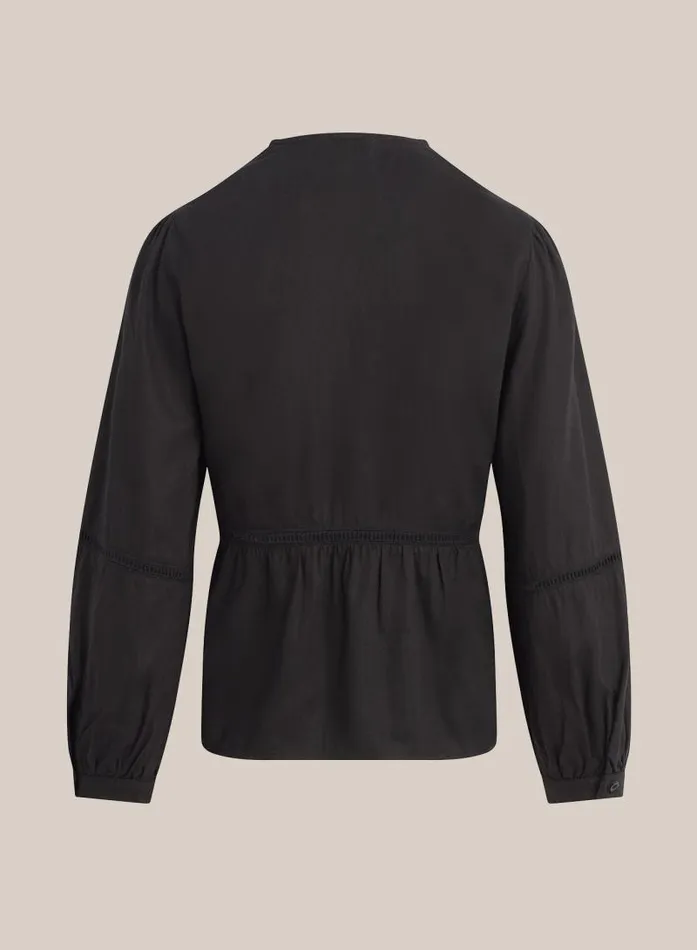 Ladder Trim Peplum Top 8211 Black Women Bella Dahl Long Sleeve Ladder Trim Peplum Top 8211 Black Women Bella Dahl Long Sleeve