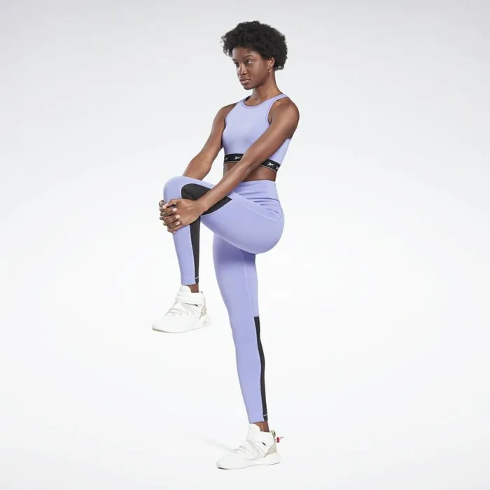 Leggings and Tights Womens Reebok Beyond The Sweat Leggings Hyper Purple
