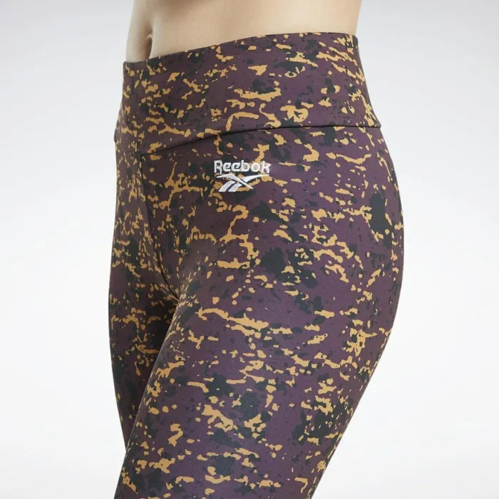 Leggings and Tights Womens Reebok Classics Allover Print Leggings Midnight Shadow