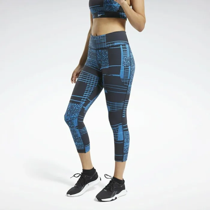 Leggings and Tights Womens Reebok Lux 34 Length 2 Leggings Black