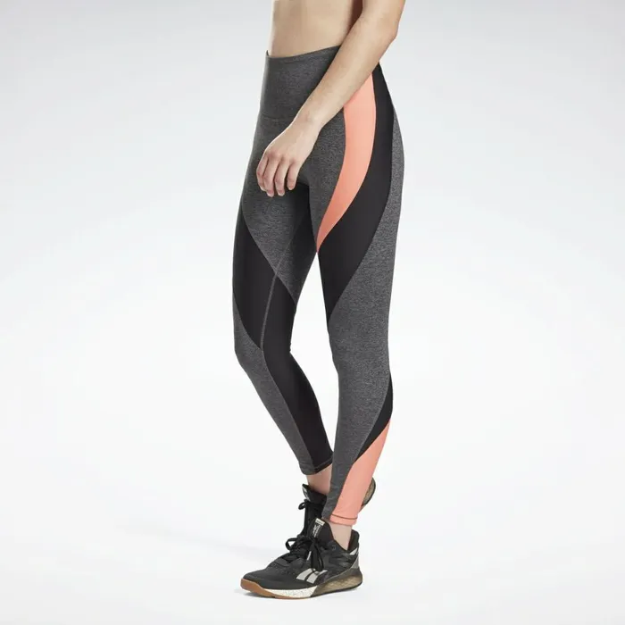 Leggings and Tights Womens Reebok Lux HighRise Leggings Dark Grey Heather