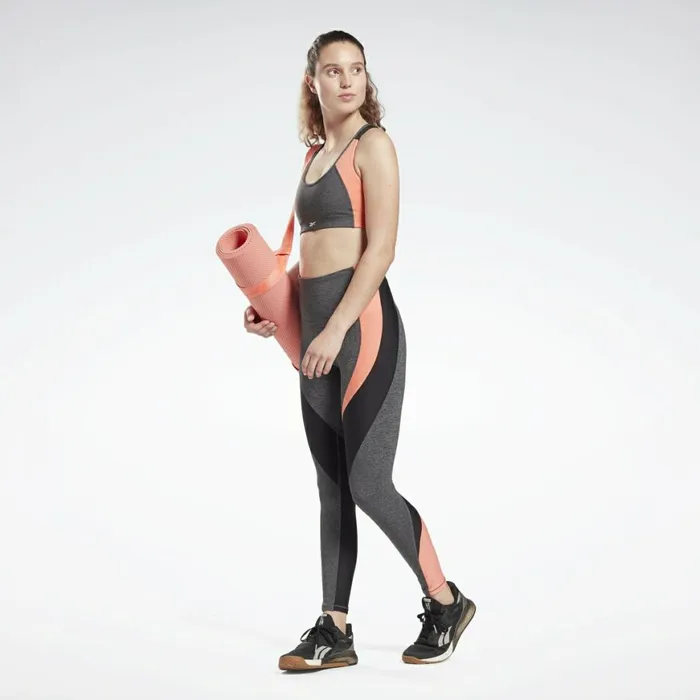 Leggings and Tights Womens Reebok Lux HighRise Leggings Dark Grey Heather