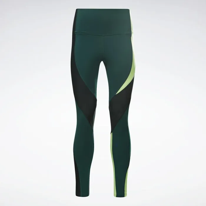 Leggings and Tights Womens Reebok Lux HighRise Leggings Forest Green