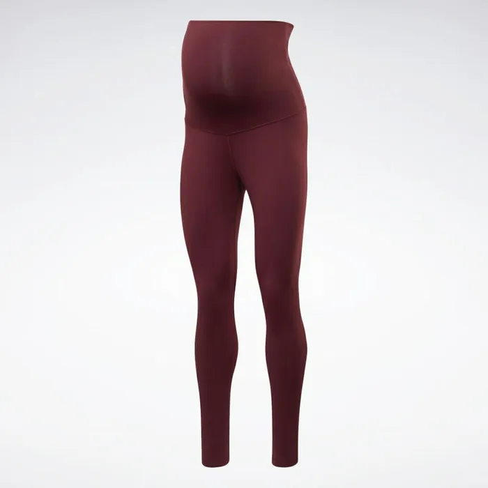 Leggings and Tights Womens Reebok Lux Maternity 2 Leggings Maroon