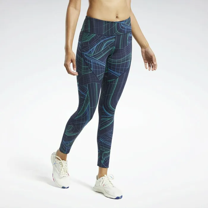 Leggings and Tights Womens Reebok Lux Perform Leggings Vector Navy