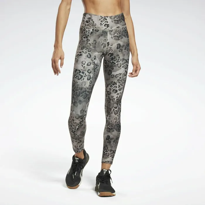Leggings and Tights Womens Reebok Modern Safari Lux Bold Leggings Grey