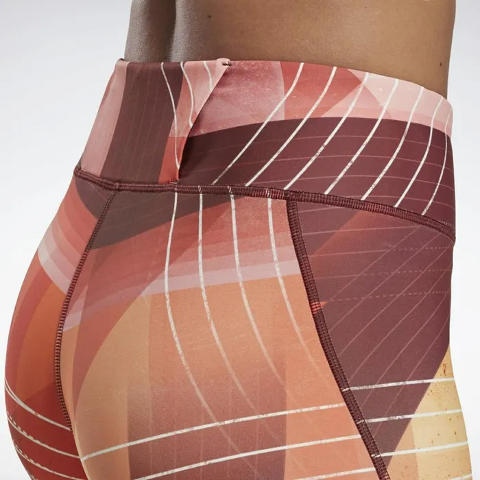 Leggings and Tights Womens Reebok Run Lux Bold 34 Length Leggings Instinct Red