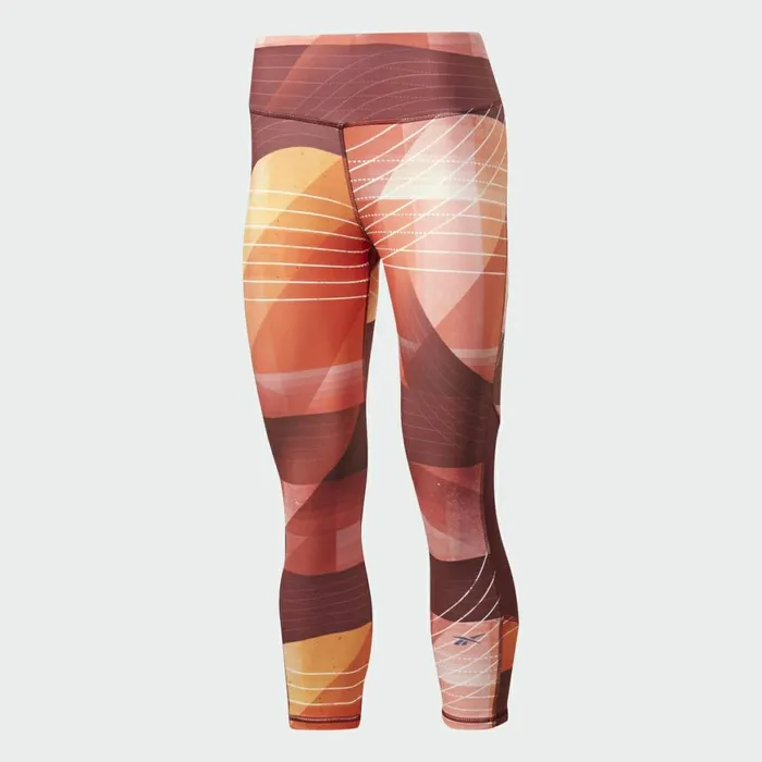 Leggings and Tights Womens Reebok Run Lux Bold 34 Length Leggings Instinct Red