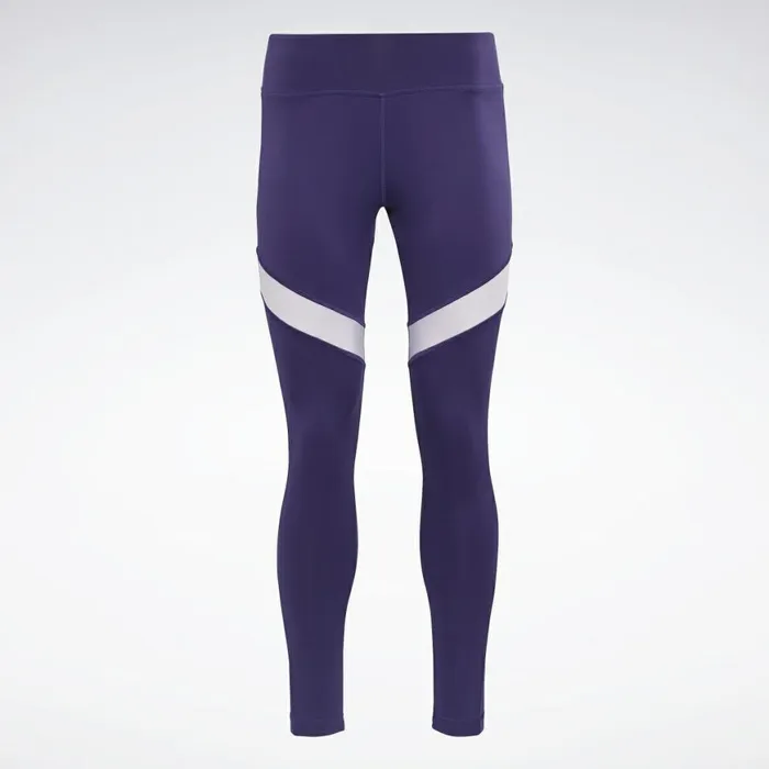 Leggings and Tights Womens Reebok Workout Ready Mesh Leggings Dark Orchid