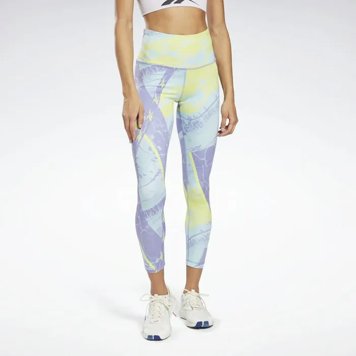 Leggings and Tights Womens Reebok Workout Ready Printed Leggings Hyper Purple Leggings and Tights Womens Reebok Workout Ready Printed Leggings Hyper Purple