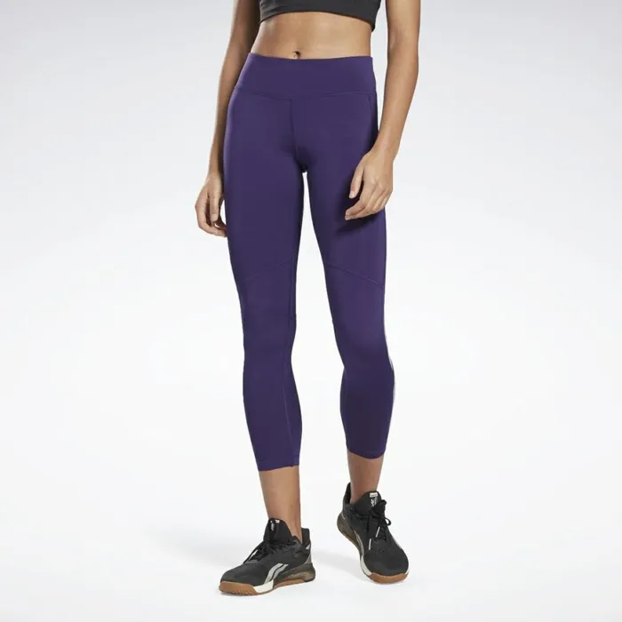 Leggings and Tights Womens Reebok Workout Ready Vector Leggings Dark Orchid