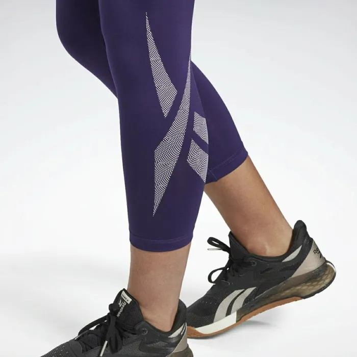 Leggings and Tights Womens Reebok Workout Ready Vector Leggings Dark Orchid