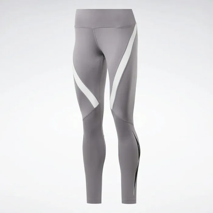 Leggings and Tights Womens Reebok Workout Ready Vector Leggings Gravity Grey