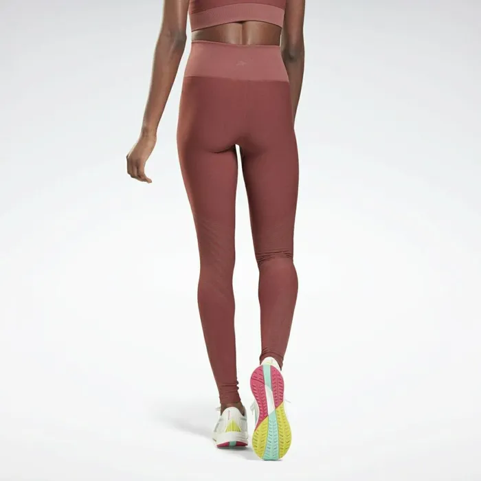Les Mills Womens Reebok Les Mills Seamless Leggings Rich Red