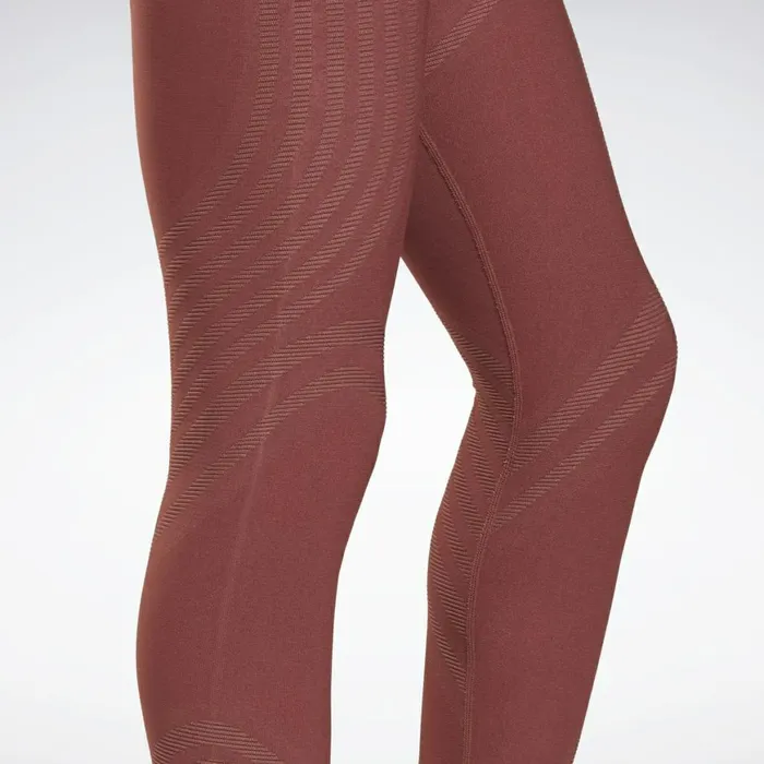 Les Mills Womens Reebok Les Mills Seamless Leggings Rich Red