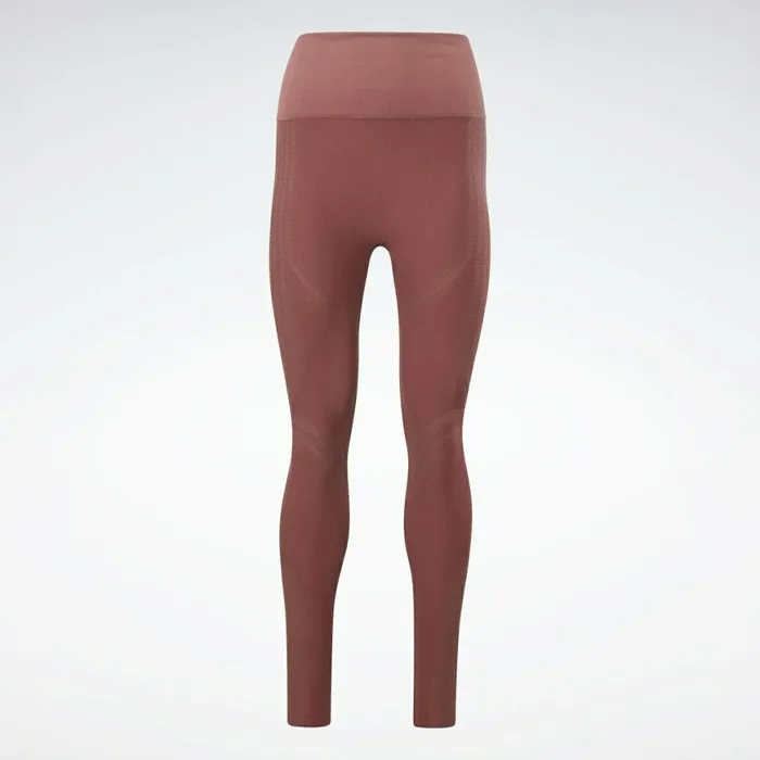 Les Mills Womens Reebok Les Mills Seamless Leggings Rich Red