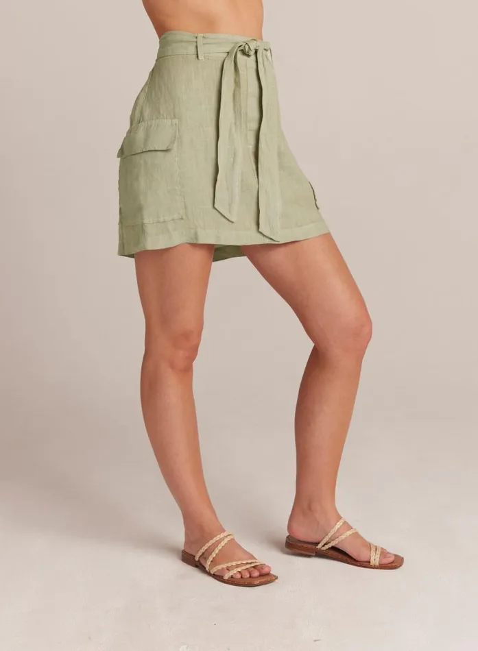 Linen Cargo Mini Skirt 8211 Pale Palm Women Bella Dahl Skirts Linen Cargo Mini Skirt 8211 Pale Palm Women Bella Dahl Skirts