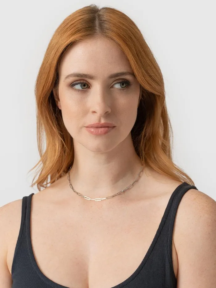 Link Chain Necklace 8211 Silver Silver Women Saint And Sofia Necklaces