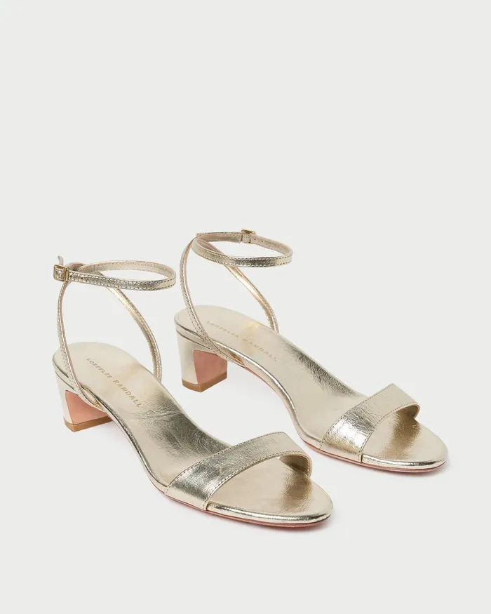 Loeffler Randall Alice Champagne Leather Sandal Women Heeled Sandals Loeffler Randall Alice Champagne Leather Sandal Women Heeled Sandals
