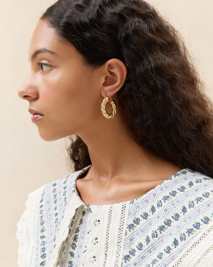 Loeffler Randall Atticus Gold Twisted Hoop Earrings L Jewelry L Accessories Women Accessories Loeffler Randall Atticus Gold Twisted Hoop Earrings L Jewelry L Accessories Women Accessories