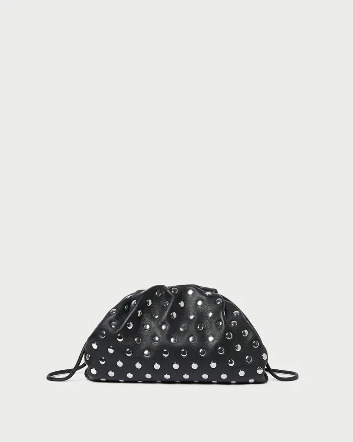 Loeffler Randall Bailey BlackSilver Dome Clutch Women Clutches